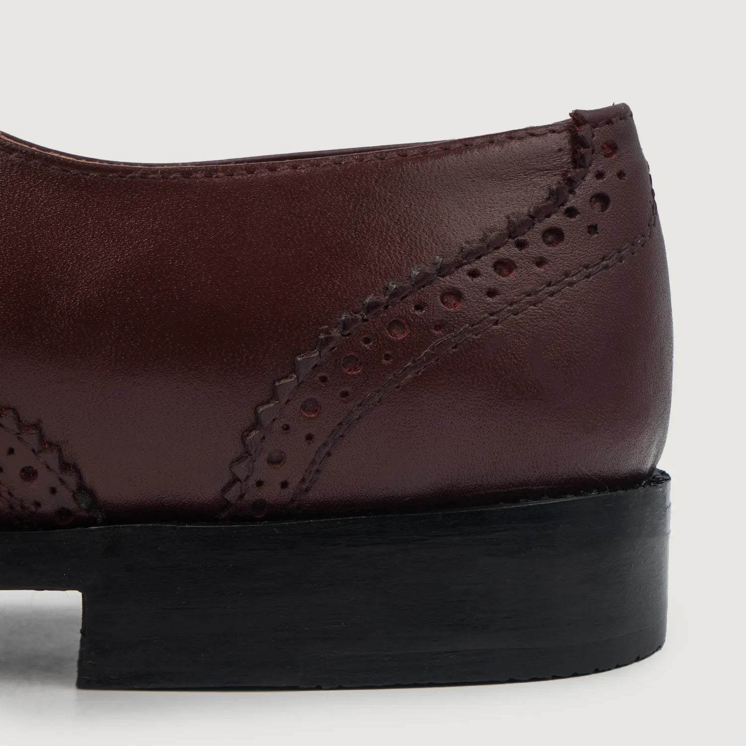 Orlaven Greyson Brogues Oxford Maroon Leather Shoes footwear image 5