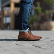 Orlaven Knight Derby Tan Leather Boots footwear image 5