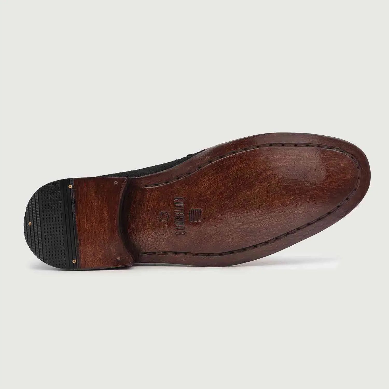 Orlaven Baxton Black Suede Leather Loafers footwear image 6