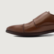 Orlaven Boston Double Monk Strap Brown Leather Shoes footwear image 6