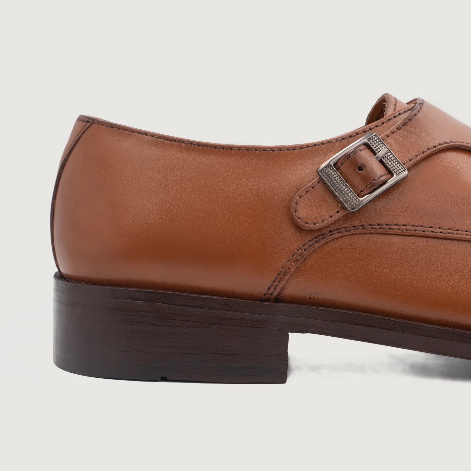 Orlaven Boston Double Monk Strap Tan Leather Shoes footwear image 6