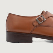 Orlaven Boston Double Monk Strap Tan Leather Shoes footwear image 6