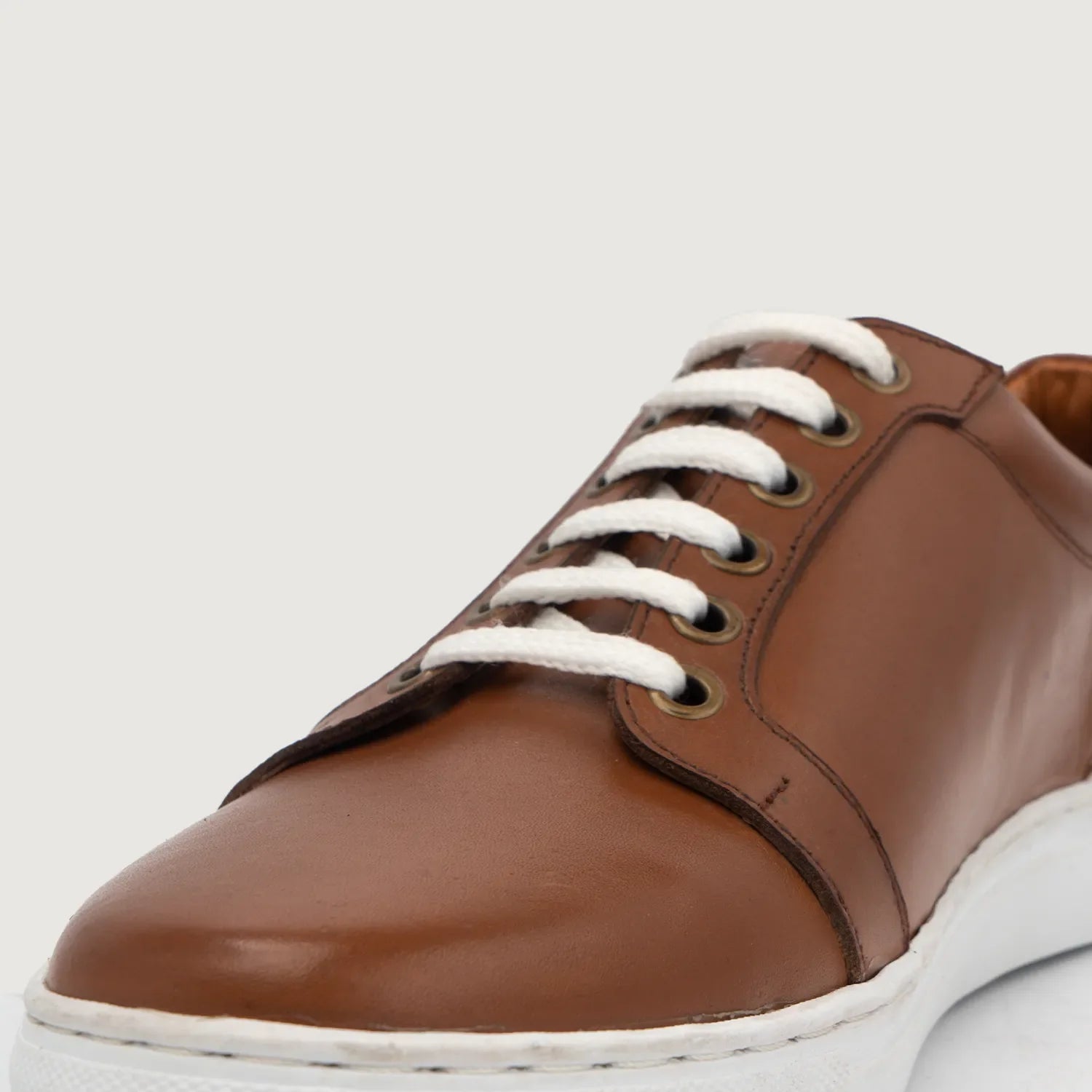 Orlaven Carter Runn Tan Leather Sneakers footwear image 6