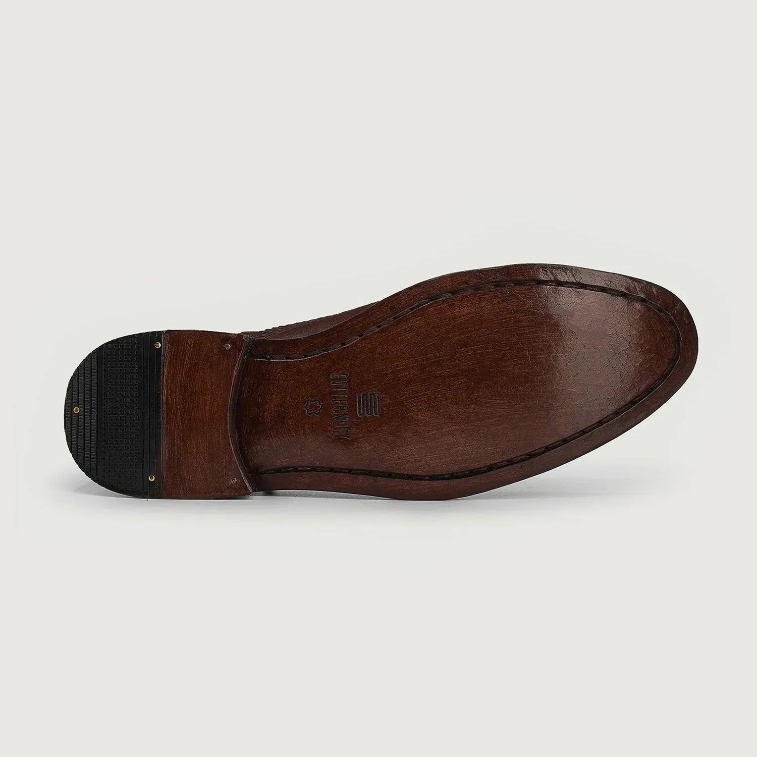 Orlaven Greyson Brogues Oxford Maroon Leather Shoes footwear image 6