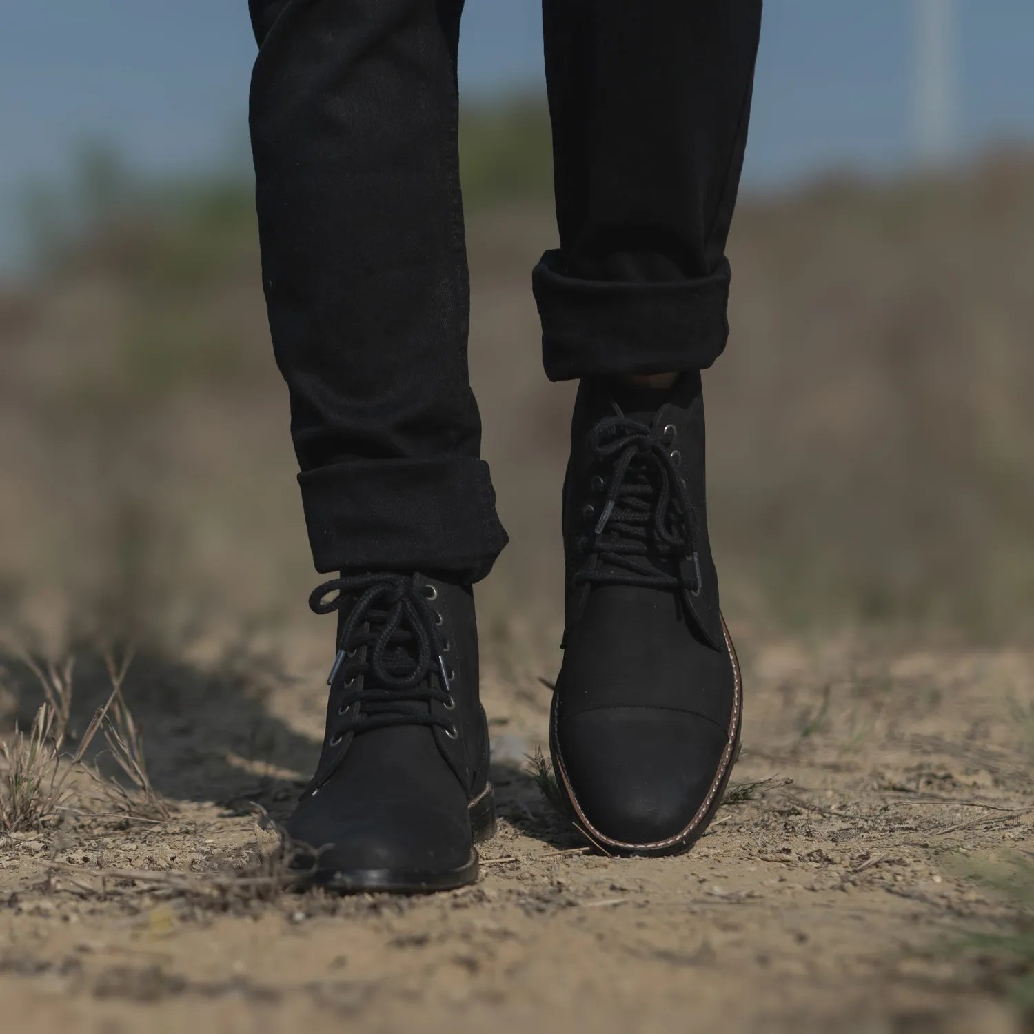 Orlaven Knight Derby Black Nubuck Leather Boots footwear image 7