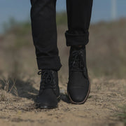 Orlaven Knight Derby Black Nubuck Leather Boots footwear image 7