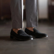 Orlaven Baxton Black Suede Leather Loafers footwear image 7