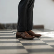 Orlaven Boston Double Monk Strap Brown Leather Shoes footwear image 7