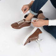 Orlaven Carter Runn Brown Leather Sneakers footwear image 7