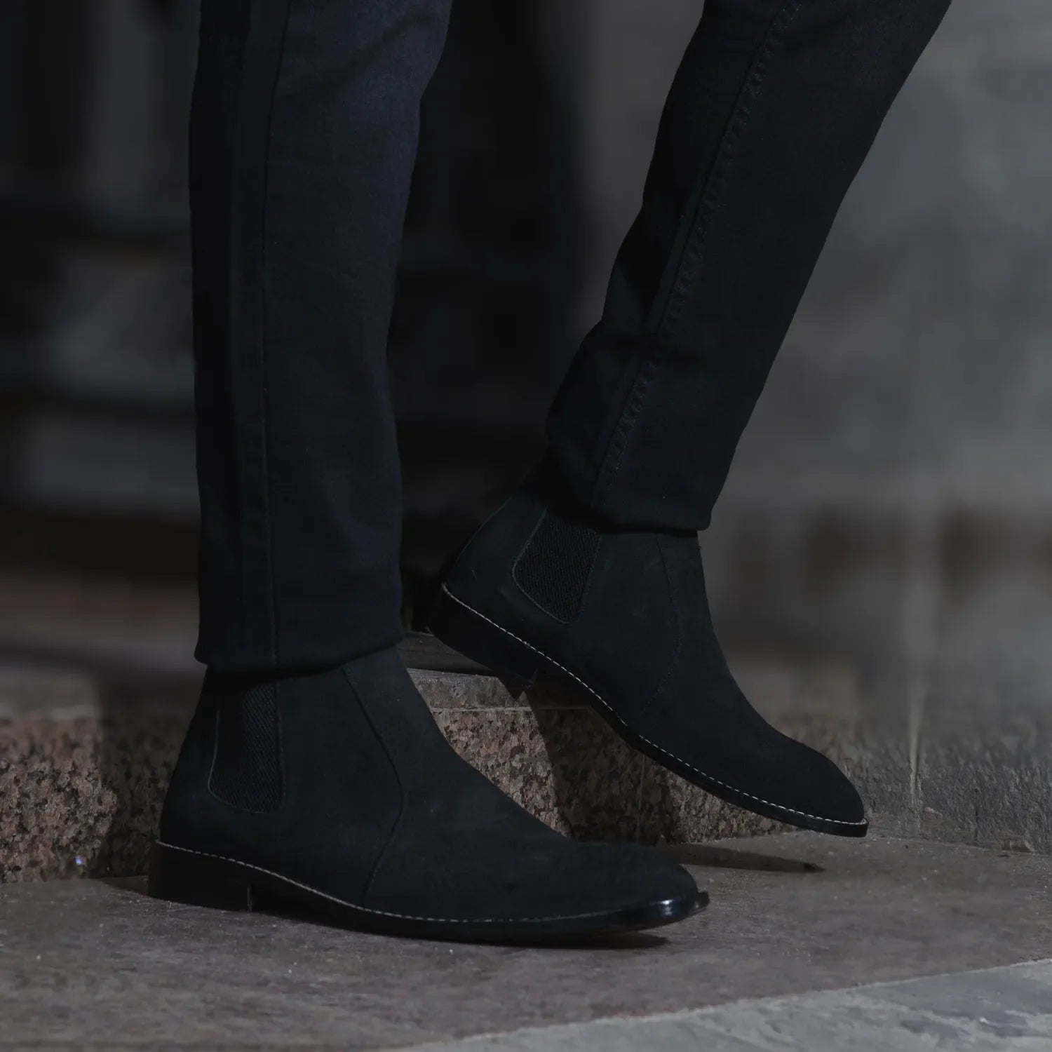 Orlaven Clarkson Chelsea Black Suede Leather Boots footwear image 7