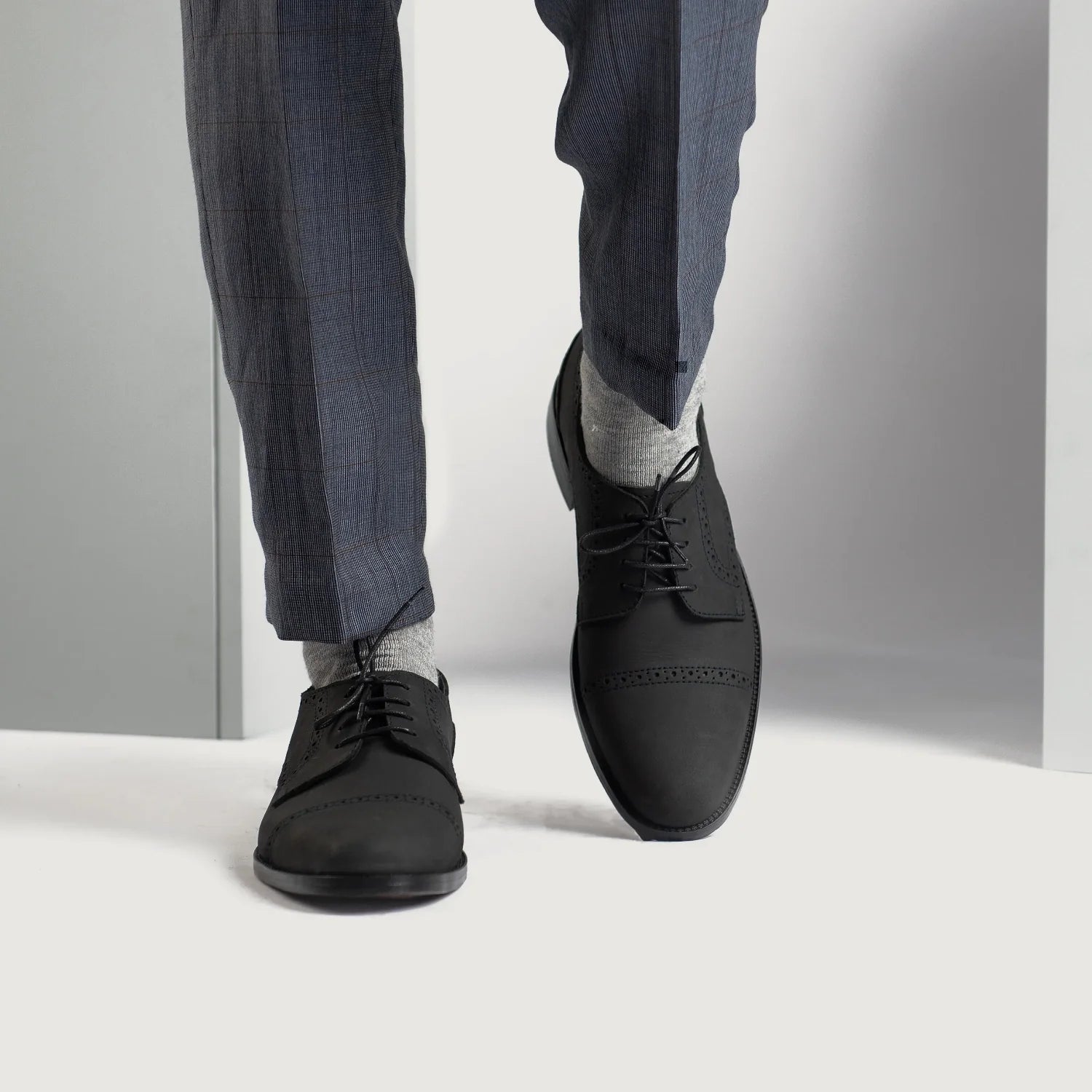 Orlaven Dirk Brogues Derby Black Nubuck Leather Shoes footwear image 7