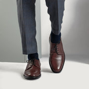 Orlaven Dirk Brogues Derby Maroon Leather Shoes footwear image 7