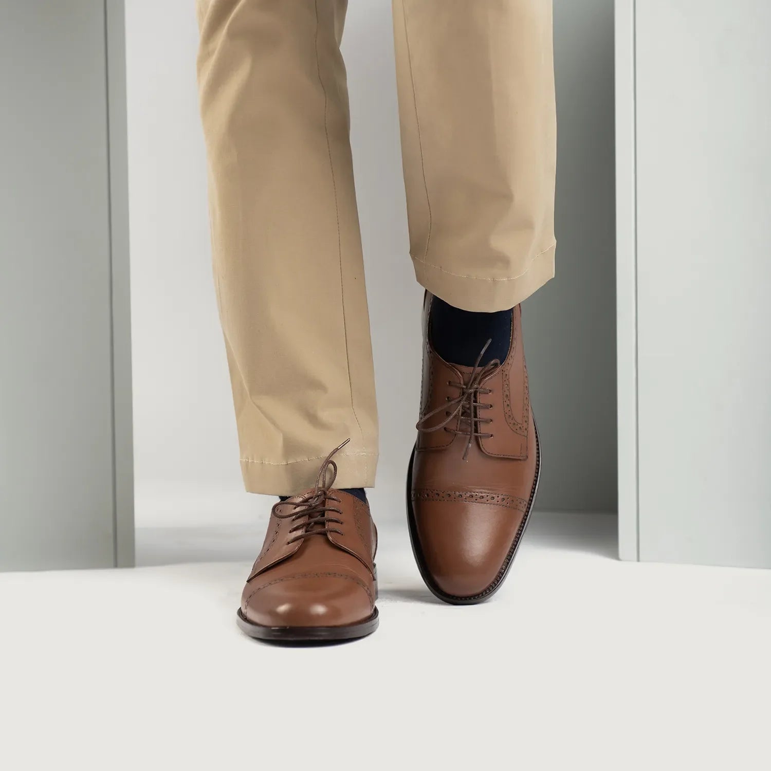 Orlaven Dirk Brogues Derby Tan Leather Shoes footwear image 7