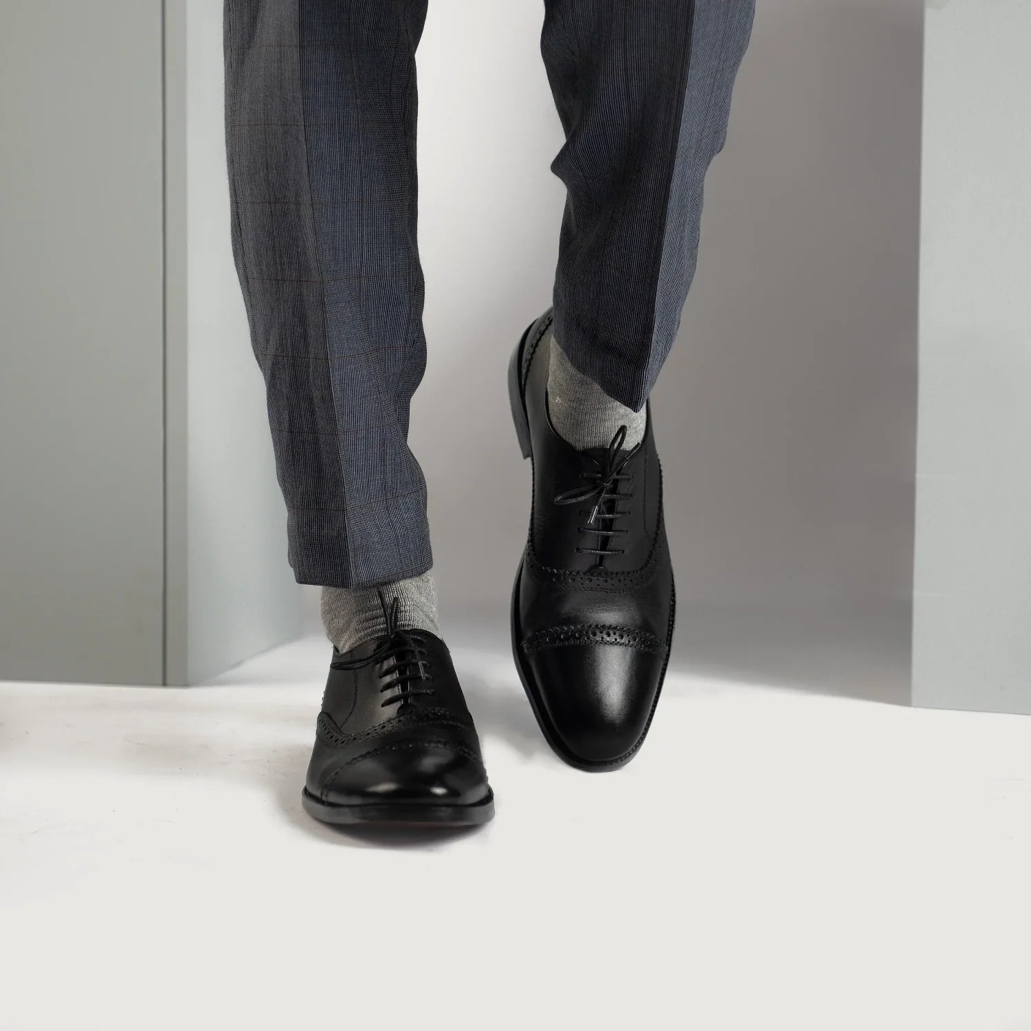 Orlaven Greyson Brogues Oxford Black Leather Shoes footwear image 7