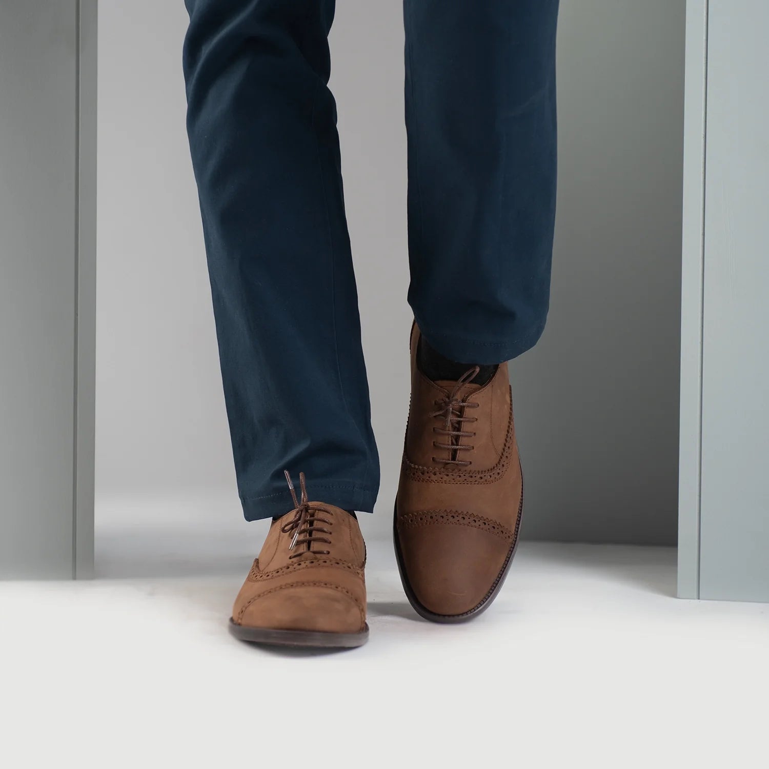 Orlaven Greyson Brogues Oxford Oil Pull-up Brown Leather Shoes footwear image 7