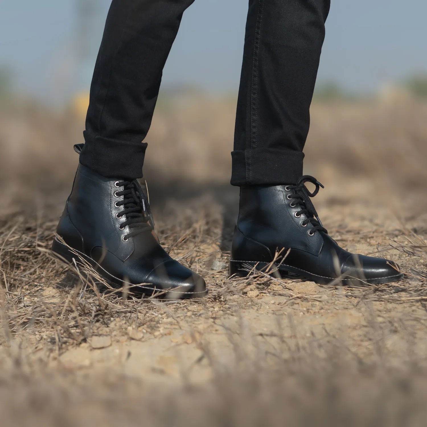Orlaven Knight Derby Black Leather Boots footwear image 7