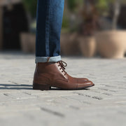 Orlaven Knight Derby Brown Leather Boots footwear image 7