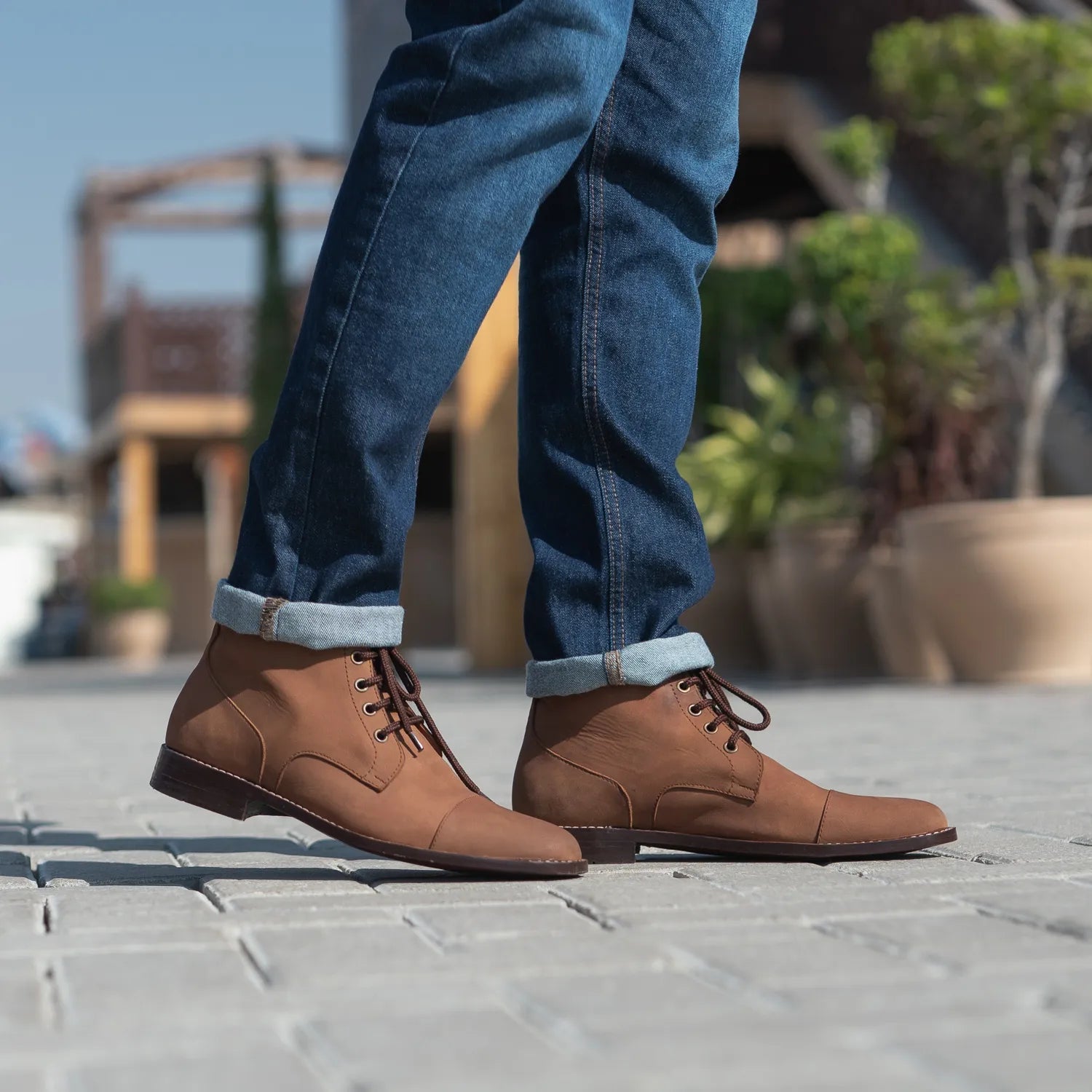 Orlaven Knight Derby Oil Pull-up Brown Leather Boots footwear image 7
