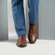Orlaven Greyson Brogues Oxford Tan Leather Shoes footwear image 7