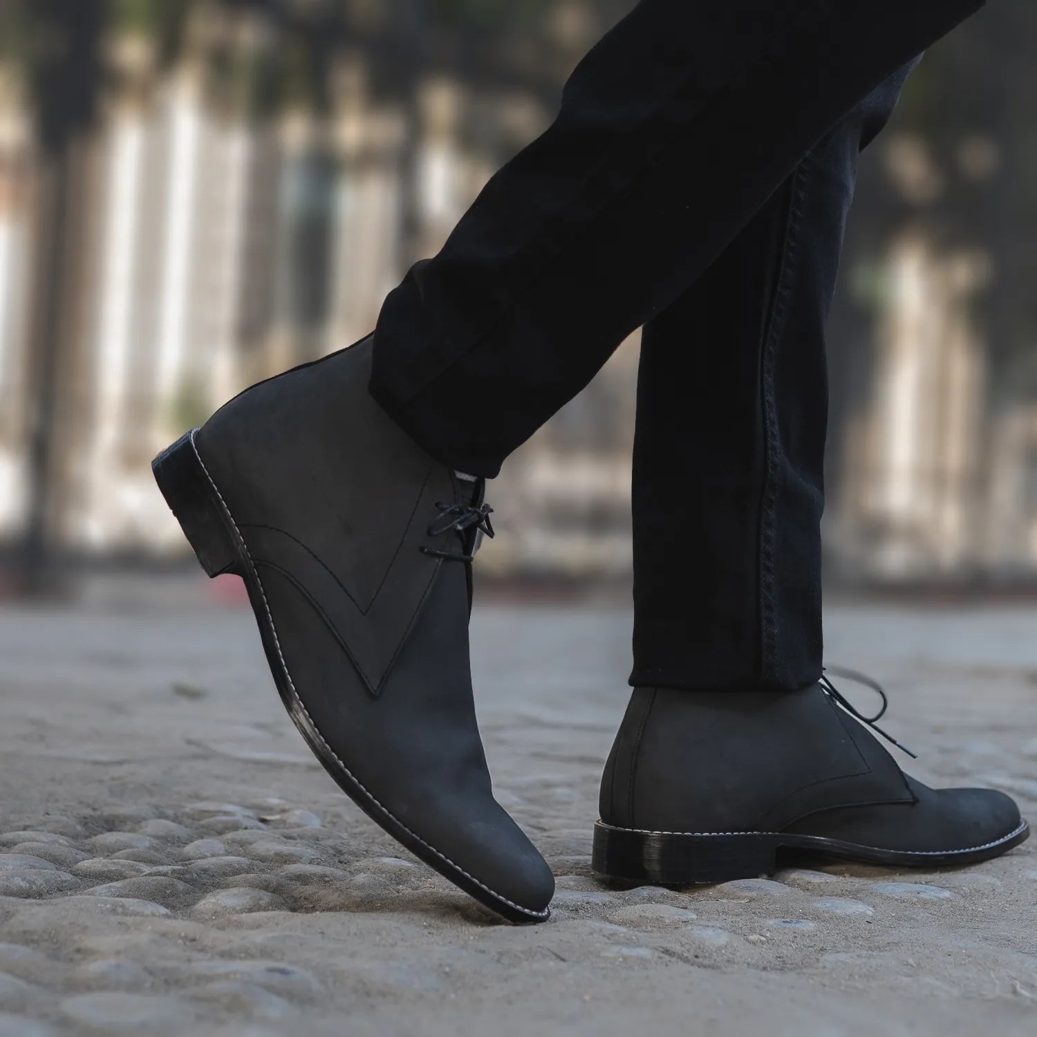 Orlaven Corry Chukka Black Nubuck Leather Boots footwear image 8