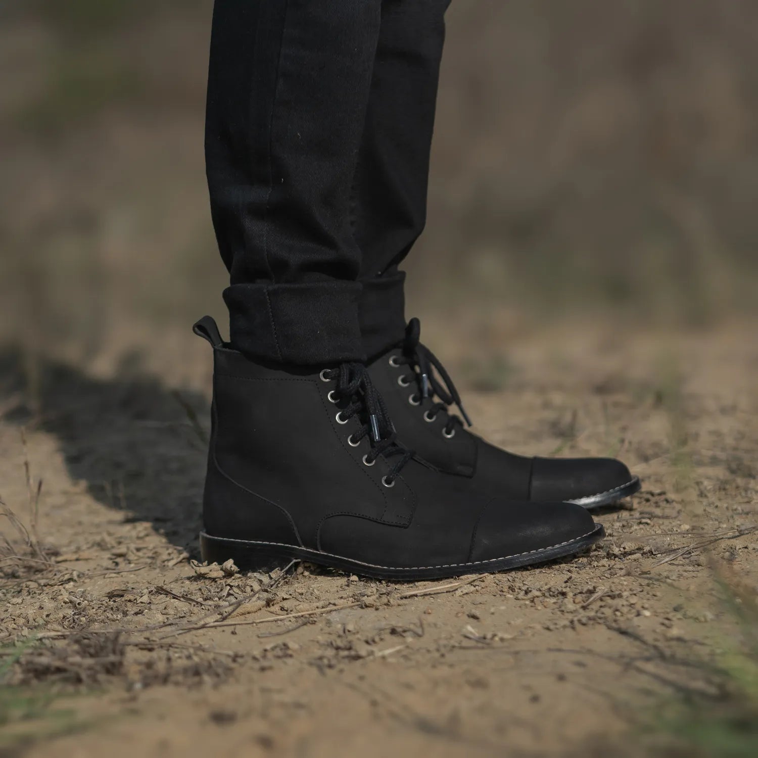 Orlaven Knight Derby Black Nubuck Leather Boots footwear image 8