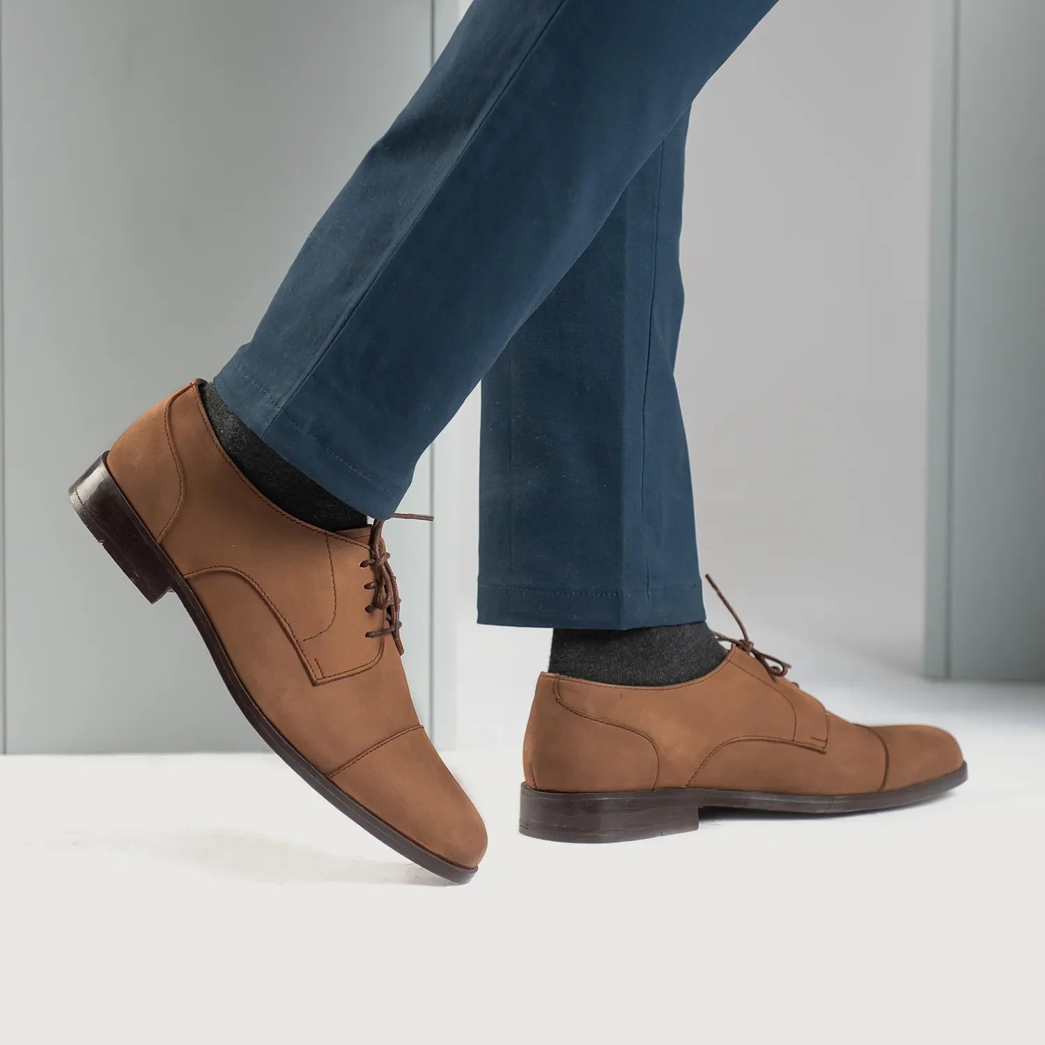 Orlaven Attorney Derby Brown Nubuck Leather Shoes footwear image 8