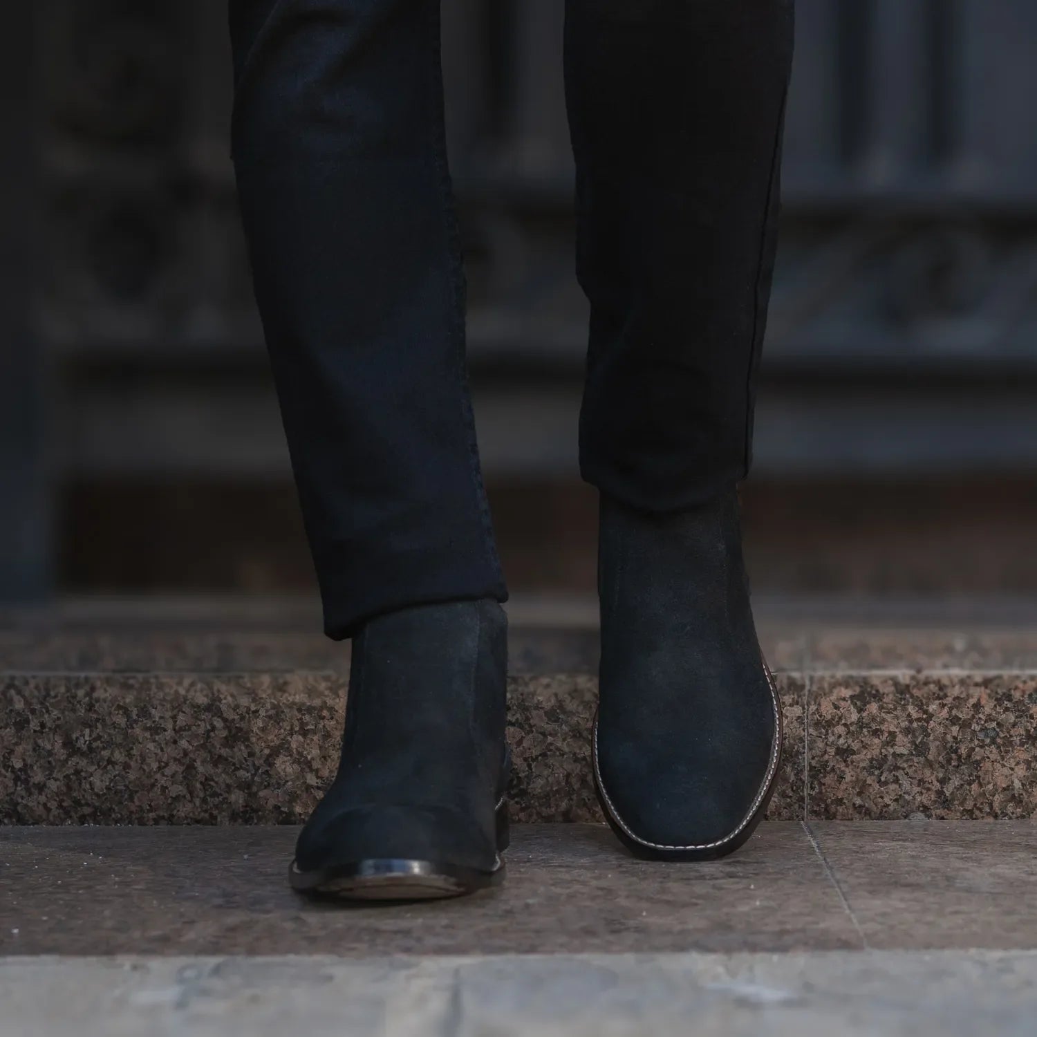 Orlaven Clarkson Chelsea Black Suede Leather Boots footwear image 8