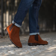 Orlaven Clarkson Chelsea Brown Suede Leather Boots footwear image 8