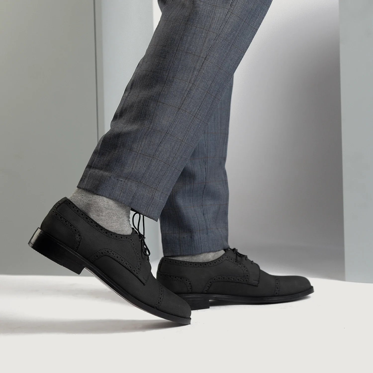 Orlaven Dirk Brogues Derby Black Nubuck Leather Shoes footwear image 8