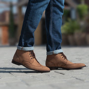 Orlaven Duster Brogues Derby Brown Nubuck Leather Boots footwear image 8