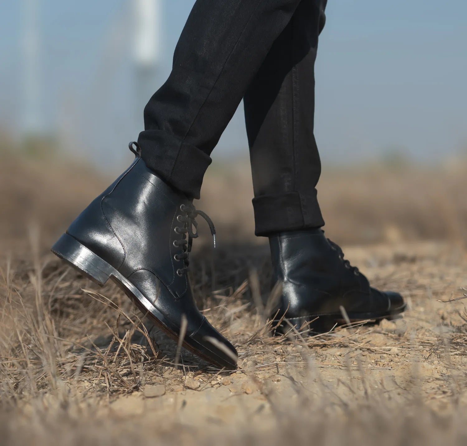 Orlaven Knight Derby Black Leather Boots footwear image 10