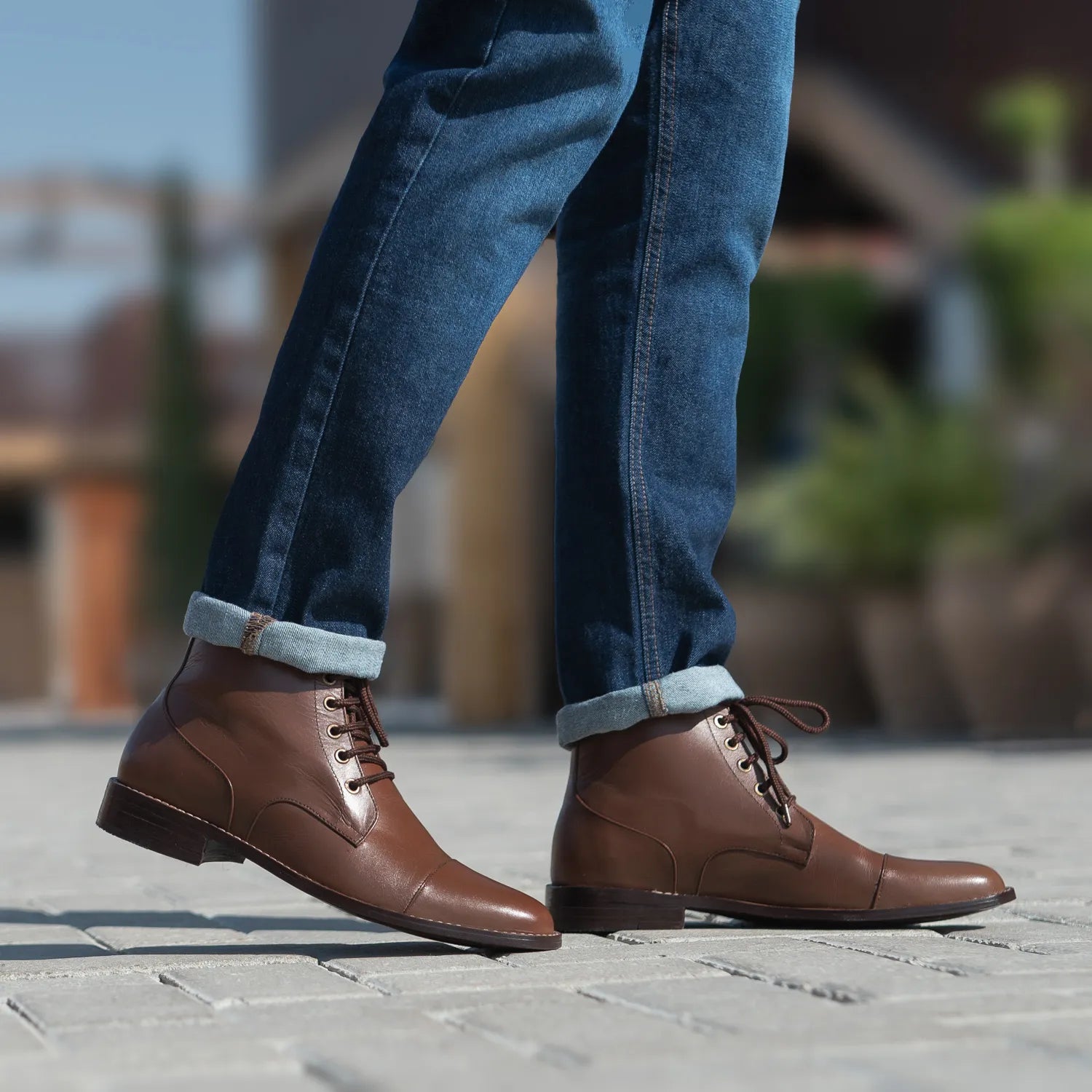 Orlaven Knight Derby Brown Leather Boots footwear image 8
