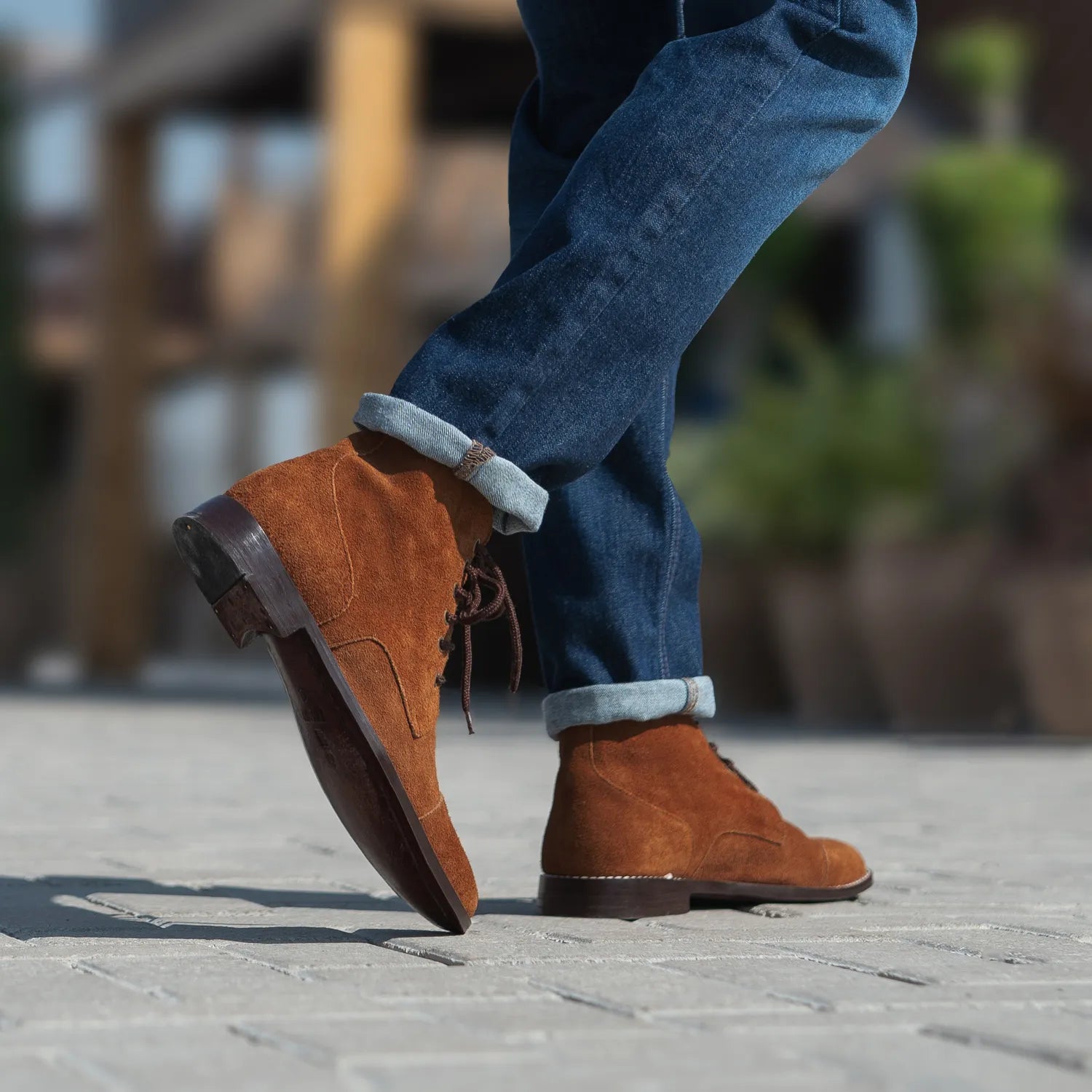 Orlaven Knight Derby Brown Suede Leather Boots footwear image 8