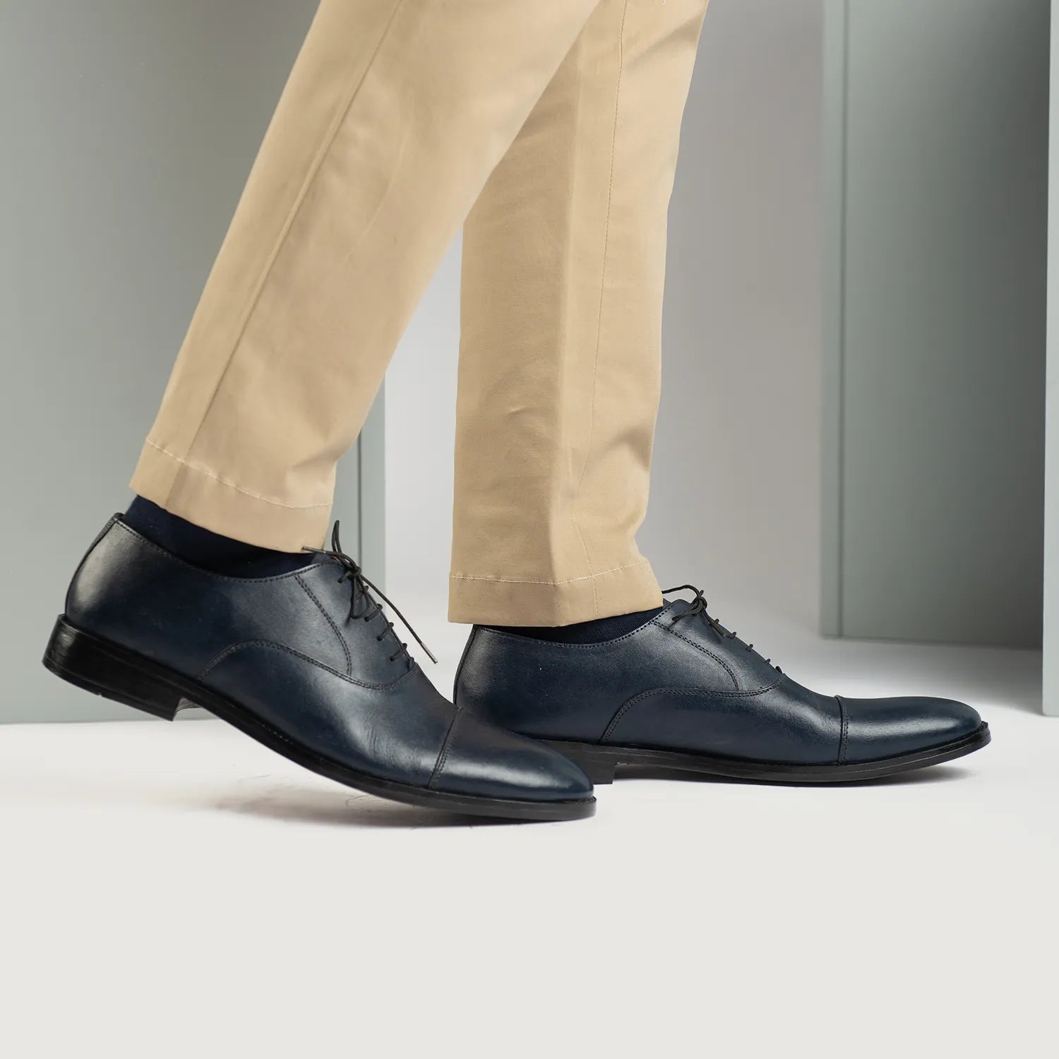 Orlaven Professor Oxford Midnight Blue Leather Shoes footwear image 8