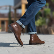 Orlaven Duster Brogues Derby Brown Leather Boots footwear image 8