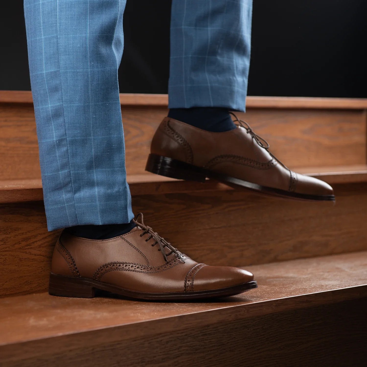 Orlaven Greyson Brogues Oxford Brown Leather Shoes footwear image 9