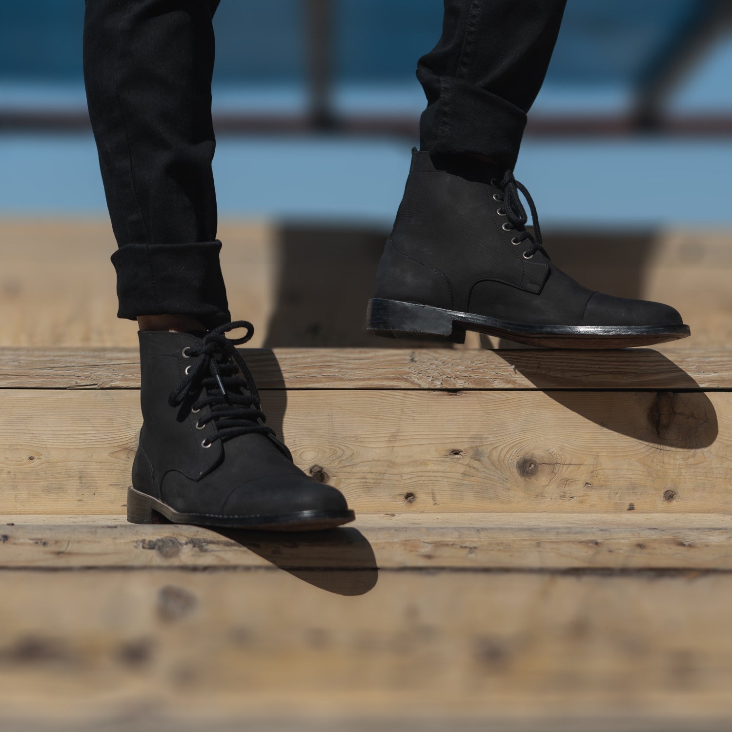 Orlaven Knight Derby Black Nubuck Leather Boots footwear image 9