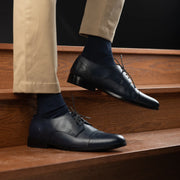 Orlaven Attorney Derby Midnight Blue Leather Shoes footwear image 9