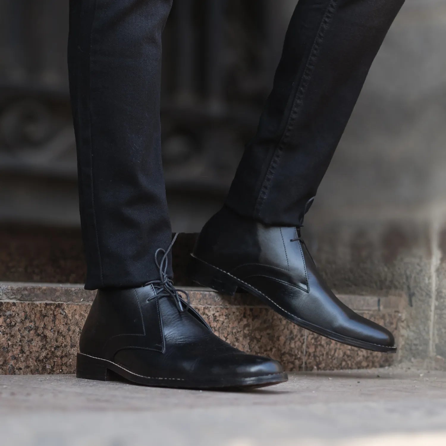 Orlaven Corry Chukka Black Leather Boots footwear image 9