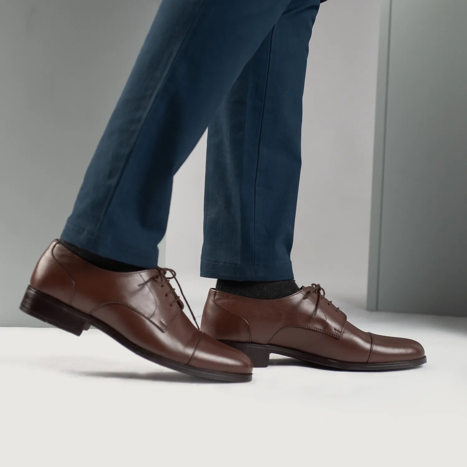 Orlaven Attorney Derby Brown Leather Shoes footwear image 9