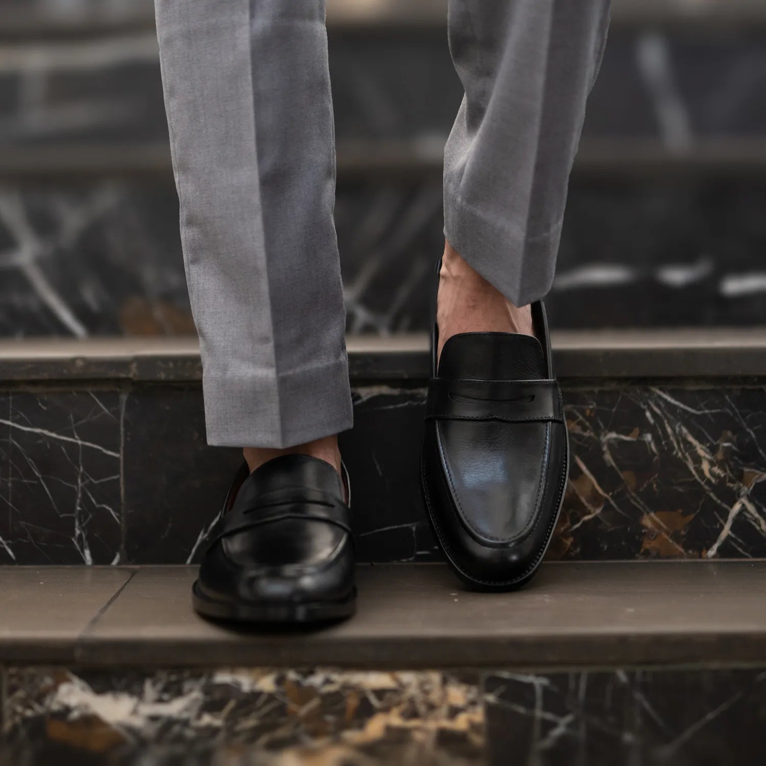 Orlaven Baxton Black Leather Loafers footwear image 9