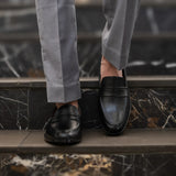Orlaven Baxton Black Leather Loafers footwear image 9