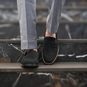 Orlaven Baxton Black Suede Leather Loafers footwear image 9