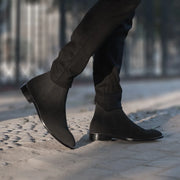 Orlaven Clarkson Chelsea Black Suede Leather Boots footwear image 9