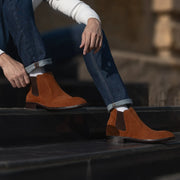 Orlaven Clarkson Chelsea Brown Suede Leather Boots footwear image 9