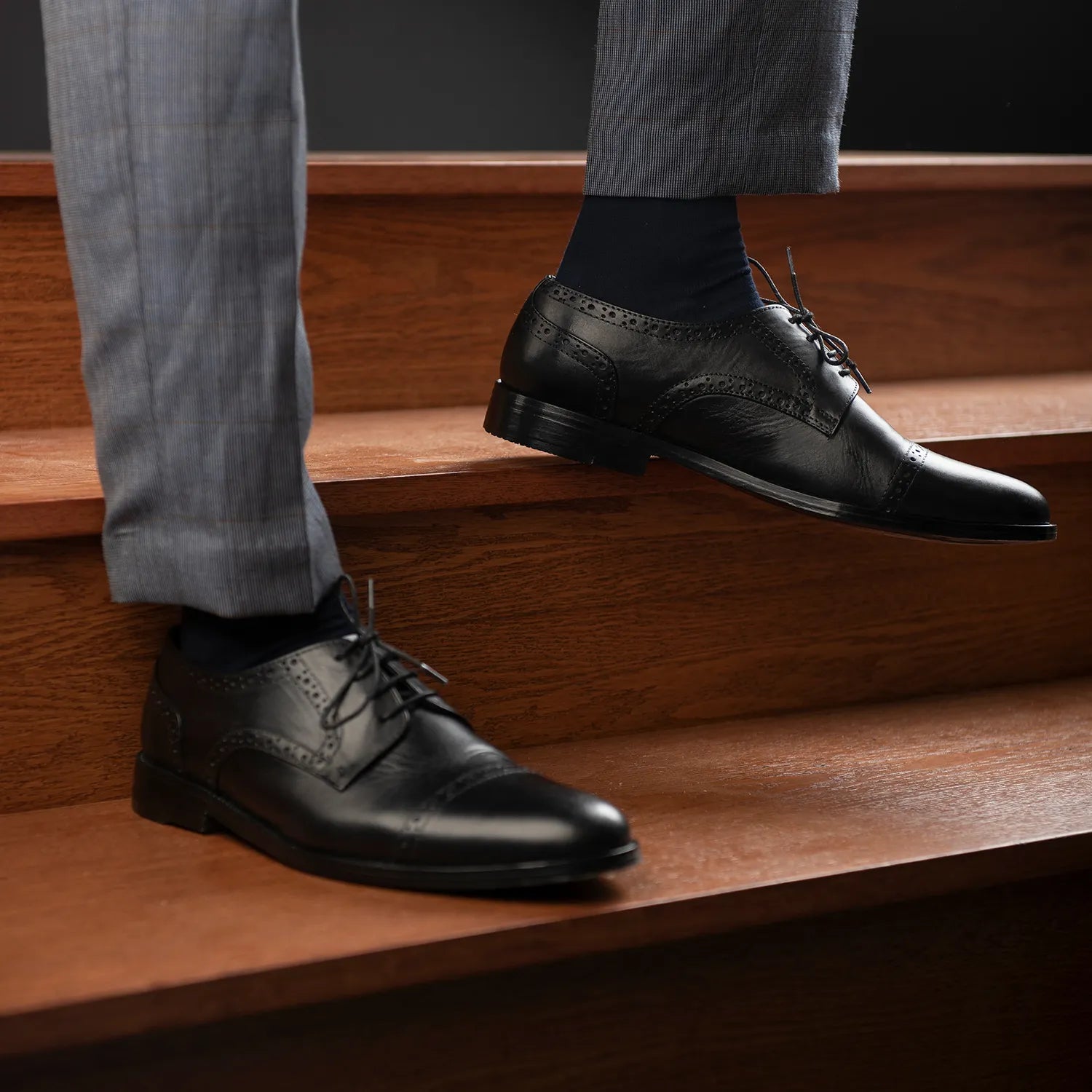 Orlaven Dirk Brogues Derby Black Leather Shoes footwear image 9