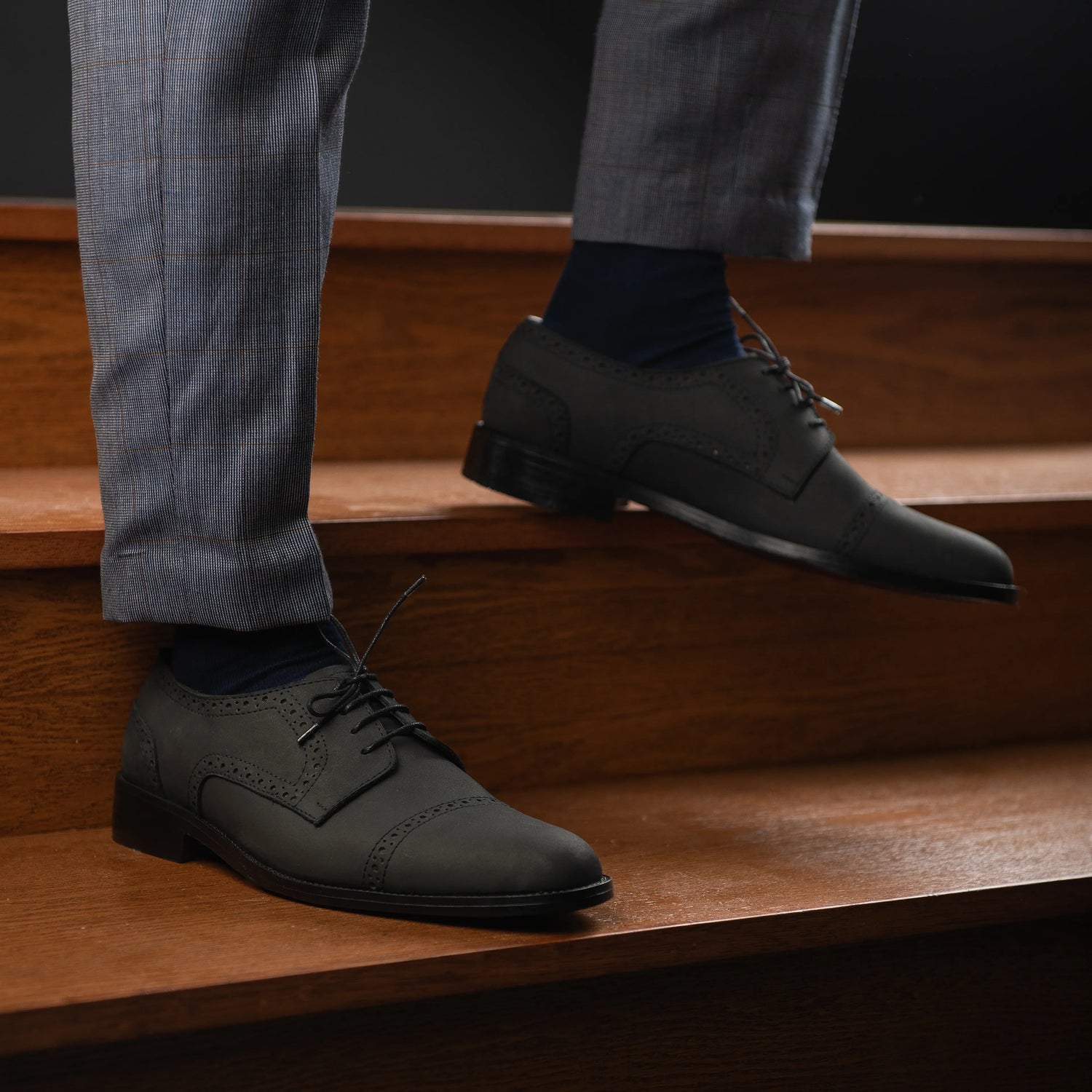 Orlaven Dirk Brogues Derby Black Nubuck Leather Shoes footwear image 9