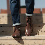 Orlaven Knight Derby Brown Leather Boots footwear image 9