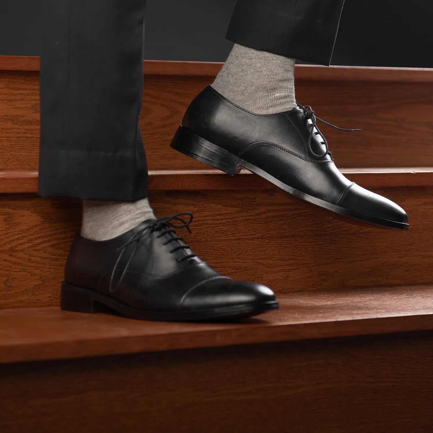 Orlaven Professor Oxford Black Leather Shoes footwear image 9
