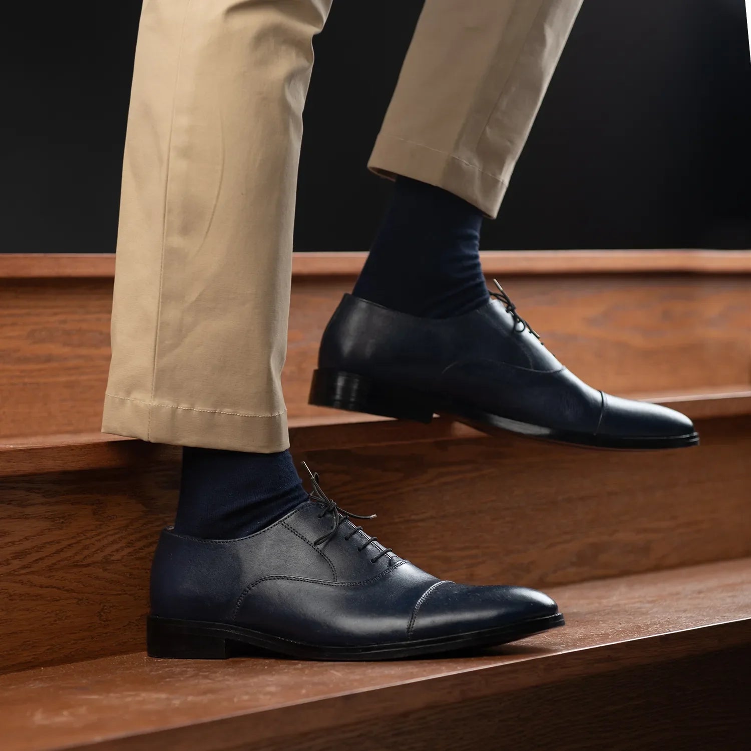 Orlaven Professor Oxford Midnight Blue Leather Shoes footwear image 9